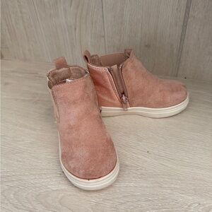 First Step Pink Suede Ankle Boots toddler size 5